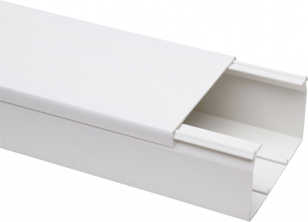 Kabelkanal 2 m, 100 x 60 mm, wäiss