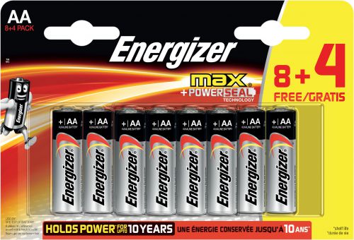 PROMO Batterien Energizer Max AA 8+4