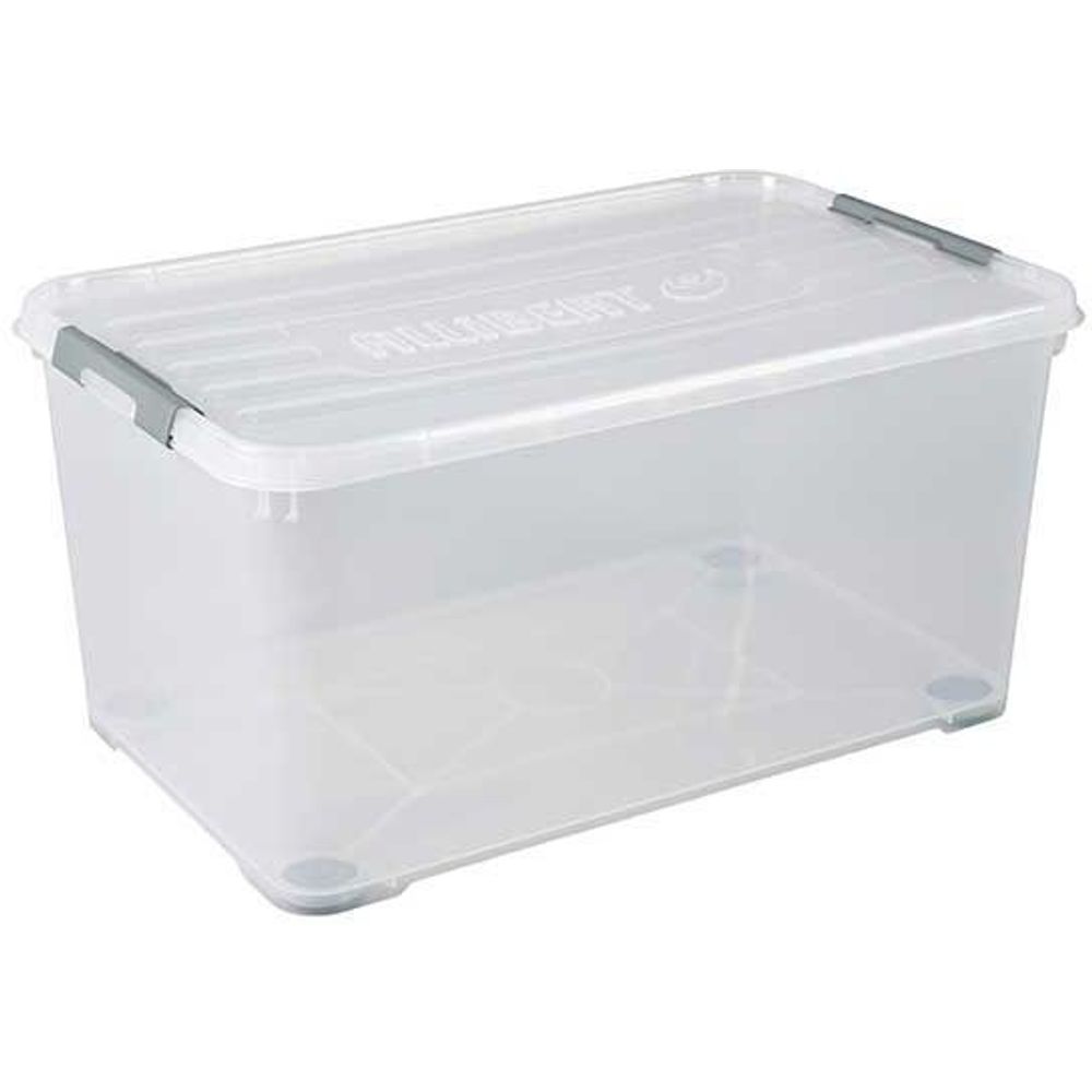 Curver Handy Plus Box 115L op Rieder transparent 80x50x39,4 cm